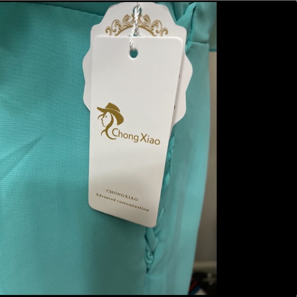 Chong Xiao Bohemian Bridesmaid Dress - size 12 - spa blue colored - Picture 8 of 8
